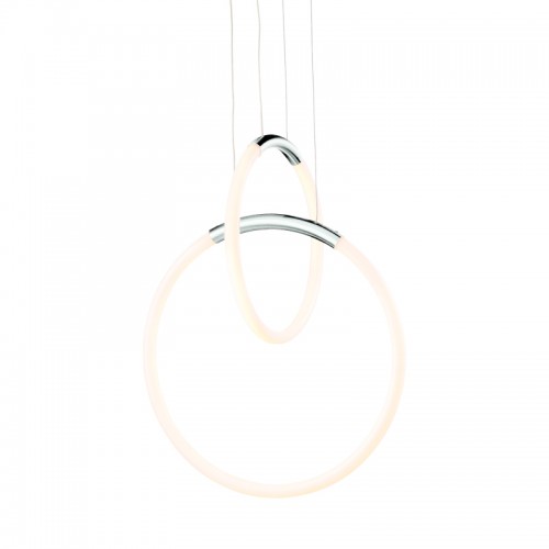 Φωτιστικό Κρεμαστό LED 24W 3000K 1680LM Χρώμιο Μεταλλικό IP20 