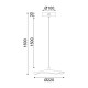 Φωτιστικό Κρεμαστό NINFEA LED 5W 3000K 400LM Ορείχαλκο Μεταλλικό IP20 