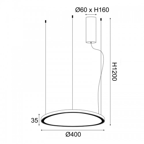 Φωτιστικό Κρεμαστό HARMONY LED 36W 3000K 2700LM Χρυσό Αλουμίνιο IP20  