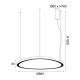 Φωτιστικό Κρεμαστό HARMONY LED 74W 3000K 6500LM Χρυσό Αλουμίνιο IP20