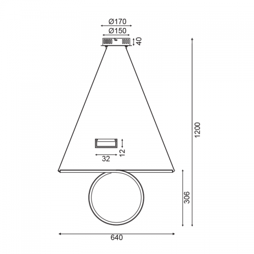 Φωτιστικό Κρεμαστό ZERO LED 32W 3000K 1920LM Χρώμιο Αλουμίνιο