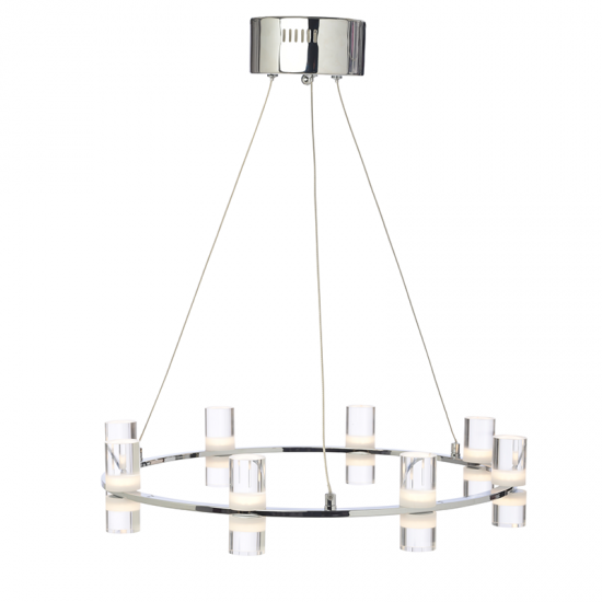 Φωτιστικό Κρεμαστό IONIAN LED2835 32W Χρώμιο Αλουμίνιο 3000Κ 2880LM 