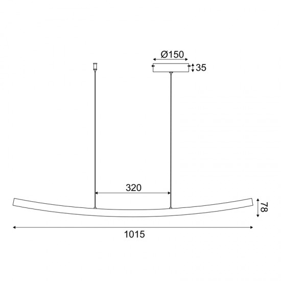 Φωτιστικό Κρεμαστό LED 20W 3000K 1400LM Λευκό και σε Μαύρο Αλουμίνιο IP20 