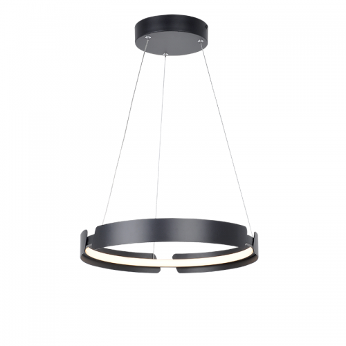 Φωτιστικό Κρεμαστό THEMIDA LED 23W 3000K 1840LM Μαύρο Αλουμίνιο
