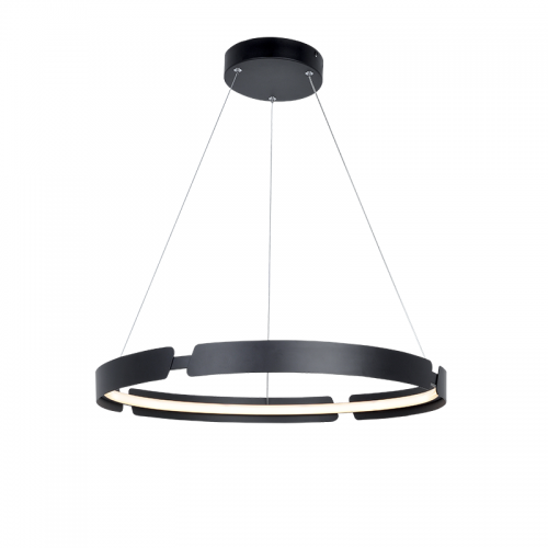 Φωτιστικό Κρεμαστό THEMIDA LED 34W 3000K 2720LM Μαύρο Αλουμίνιο  