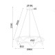 Φωτιστικό Κρεμαστό KYMA LED 60W 3000K 3400LM Κύμα Μαύρο Μεταλλικό IP20 