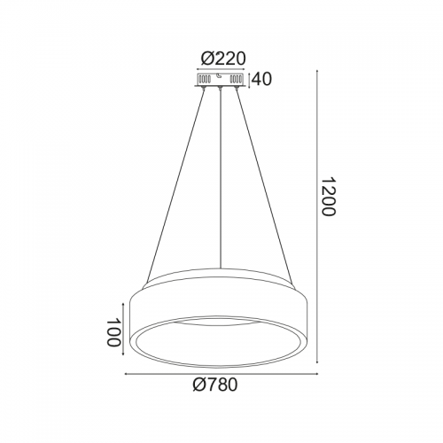 Φωτιστικό Κρεμαστό APOLLO LED 80W 3000K 4100LM σε Λευκό και σε Μαύρο Μεταλλικό