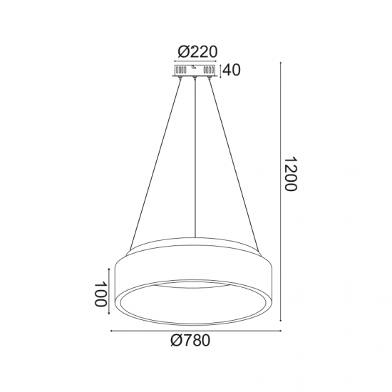 Φωτιστικό Κρεμαστό APOLLO LED 80W 3000K 4100LM σε Λευκό και σε Μαύρο Μεταλλικό