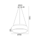 Φωτιστικό Κρεμαστό APOLLO LED 80W 3000K 4100LM σε Λευκό και σε Μαύρο Μεταλλικό