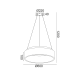 Φωτιστικό Κρεμαστό LED 48W 3000K 2630LM σε Λευκό και σε Μαύρο Μεταλλικό