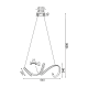 Φωτιστικό Κρεμαστό CLEO LED 40W 3000K 2400LM σε Λευκό σε Μαύρο και σε Ορείχαλκο Αλουμίνιο 