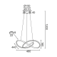 Φωτιστικό Κρεμαστό LED GORDIUS 48W 3000K 2880LM σε Λευκό σε Μαύρο και σε Ορείχαλκο Αλουμίνιο