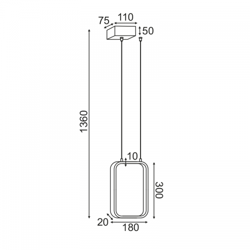 Φωτιστικό Κρεμαστό SYMETRIA LED 11W 3000K 1044LM σε Λευκό και σε Μαύρο Μεταλλικό