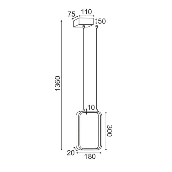 Φωτιστικό Κρεμαστό SYMETRIA LED 11W 3000K 1044LM σε Λευκό και σε Μαύρο Μεταλλικό