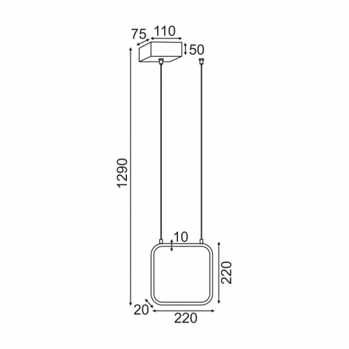 Φωτιστικό Κρεμαστό SYMETRIA LED 9W 3000K 870LM σε Λευκό και σε Μαύρο Μεταλλικό