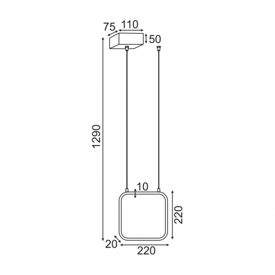 Φωτιστικό Κρεμαστό SYMETRIA LED 9W 3000K 870LM σε Λευκό και σε Μαύρο Μεταλλικό