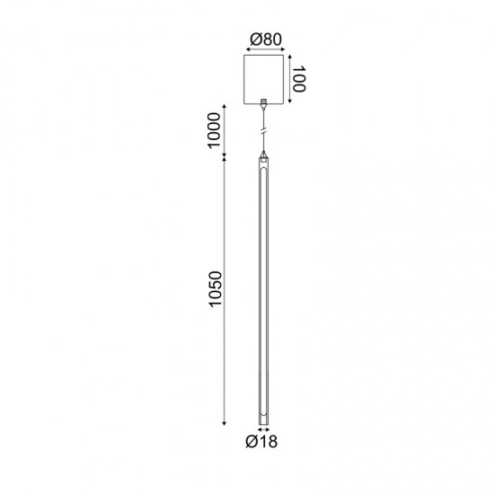 Φωτιστικό Κρεμαστό AVENUE LED 18W DIM ΑΦΗΣ 3000K 920LM σε Λευκό και σε Μαύρο Μεταλλικό IP20