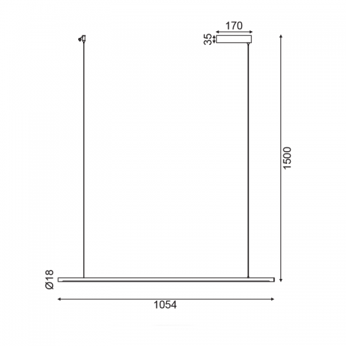 Φωτιστικό Κρεμαστό AVENUE LED 18W 3000K 920LM Ορείχαλκο Αλουμίνιο DIMMER ΑΦΗΣ
