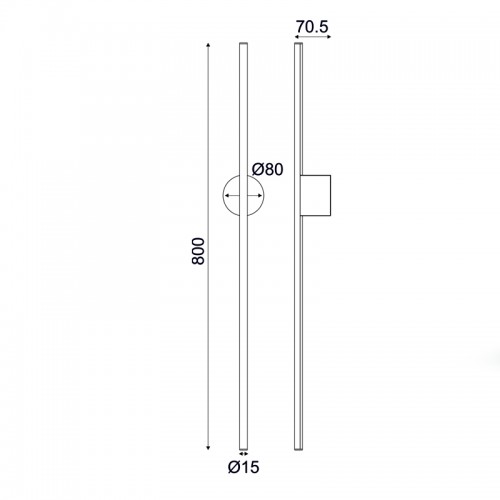Φωτιστικό Επιτοιχο LED 15W 3000K 970LM σε Λευκό και σε Μαύρο Μεταλλικό IP20