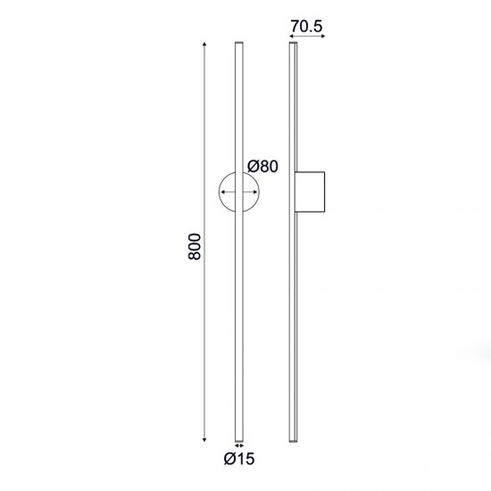 Φωτιστικό Επιτοιχο LED 15W 3000K 970LM σε Λευκό και σε Μαύρο Μεταλλικό IP20