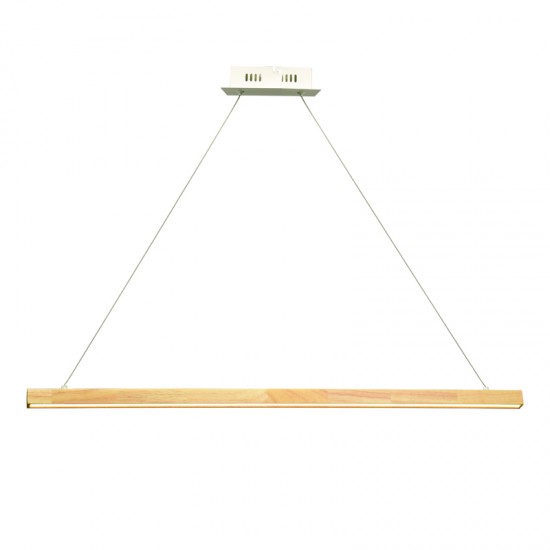 Φωτιστικό Κρεμαστό CANELA LED 13W 3000K 1300LM Ξύλο + Λευκό Μετ/κο