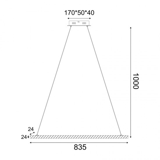 Φωτιστικό Κρεμαστό CANELA LED 13W 3000K 1300LM Ξύλο + Λευκό Μετ/κο