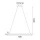 Φωτιστικό Κρεμαστό CANELA LED 13W 3000K 1300LM Ξύλο + Λευκό Μετ/κο