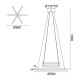 Φωτιστικό Κρεμαστό LED 27W 3000K 2850LM Ξύλο + Λευκό Μετ/κο