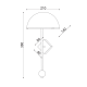 Φωτιστικό Επιτοιχο NETTO Απλίκα 1ΧΕ14 Χρώμα Μάρμαρο - Χρυσό Σκελετό 