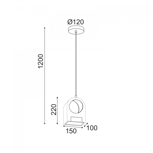 Φωτιστικό Κρεμαστό YOKO LED 10W 3000K 800LM Ξύλο + Ακρυλικό 