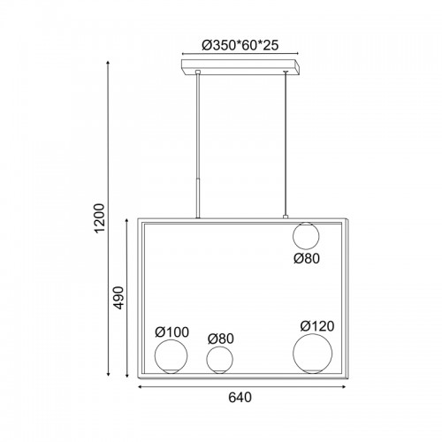 Φωτιστικό Κρεμαστό QUADRO 4xG9 Μαύρο Μεταλλικό + Λευκό Γυαλί