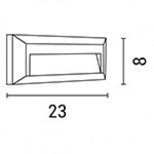 Φωτιστικό Απλίκα Τοίχου LED 2W IP65 Γκρι Pro