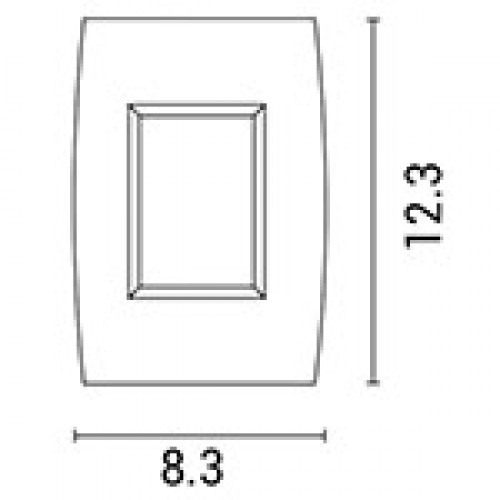 Φωτιστικό Απλίκα Τοίχου Χωνευτή LED 2W IP65 Λευκή Plus