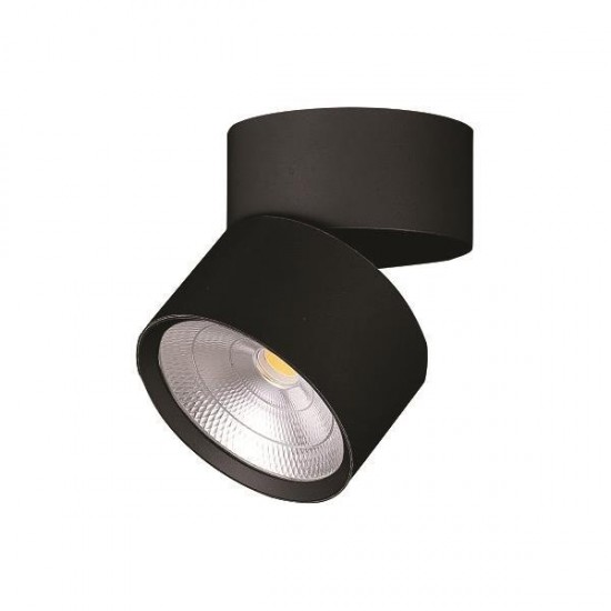 Φωτιστικό Οροφής Κινητό Κύλινδρος LED 15W Μαύρο Plus