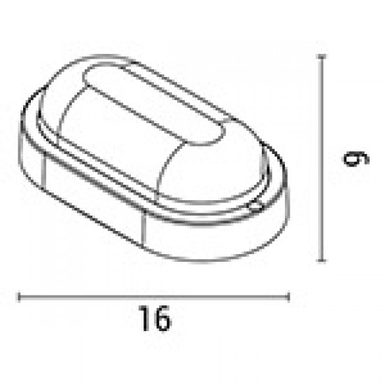 Φωτιστικό Τοίχου Οβάλ LED 8W Λευκό Plus