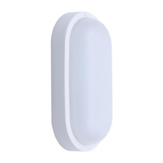 Φωτιστικό Τοίχου Οβάλ LED 12W Λευκό Plus