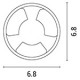 Φωτιστικό Δαπέδου Εξωτερικό 3F LED 3W IP65 Μαύρο Pro