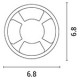 Φωτιστικό Δαπέδου Εξωτερικό 4F LED 3W IP65 Μαύρο Pro