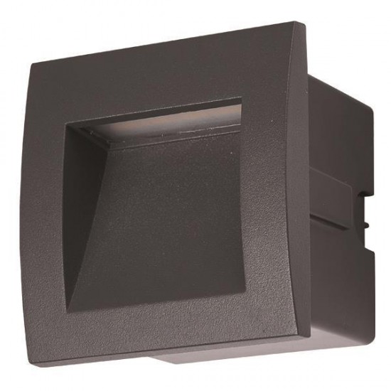 Φωτιστικό Χωνευτό LED 3W IP54 Γραφίτη Pro