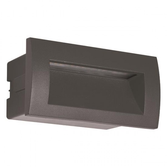 Φωτιστικό Χωνευτό LED 3W IP54 Γραφίτη Pro