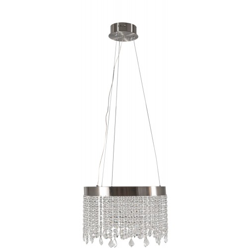 Φωτιστικό Pdc 702-40 Mcr Πολυέλαιος LED Νίκελ Ματ Με Ανισόπεδα Κρύσταλλα Λεπτά