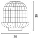 Φωτιστικό Πορτατίφ Βάση Ξύλο & Rattan Γκρι