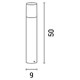 Φωτιστικό Κολωνάκι Δαπέδου Αλουμινίου Γραφίτη