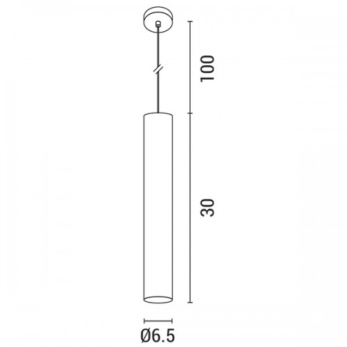 Φωτιστικό Κρεμαστό Κύλινδρος Λευκό