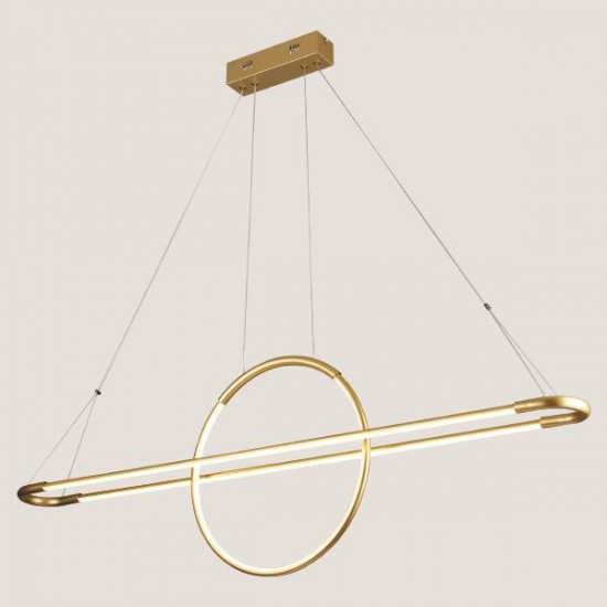 Φωτιστικό Κρεμαστό Γραμμικό LED 45W Χρυσό