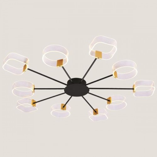 Φωτιστικό 10φωτο LED 100W Μαύρο/Χρυσό