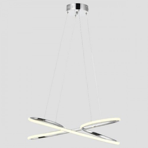 Φωτιστικό Κρεμαστό Οβάλ LED 40W Νίκελ