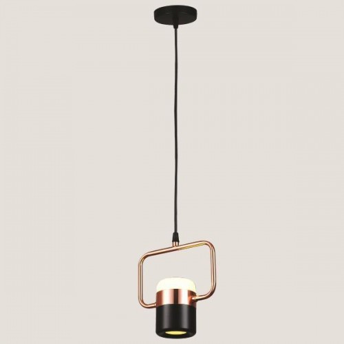 Φωτιστικό Κρεμαστό Μονόφωτο LED 3+5W Μαύρο/Χρυσό