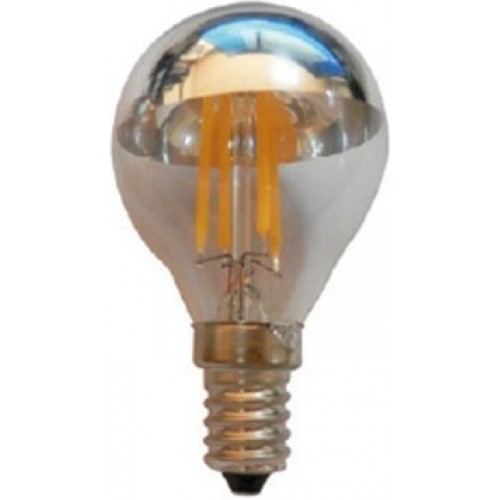 Λάμπα LED Filament Retro E14 4 Watt 400Lm Μισή Ασημί Dimmable