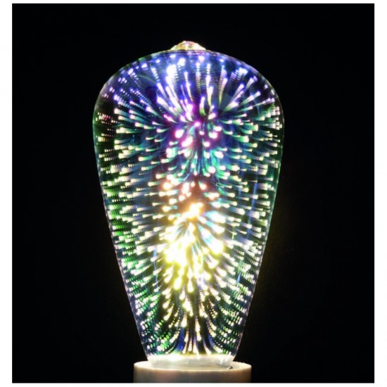Λάμπα Filament Led ST64 4W E27 2700K Dimmable 3D